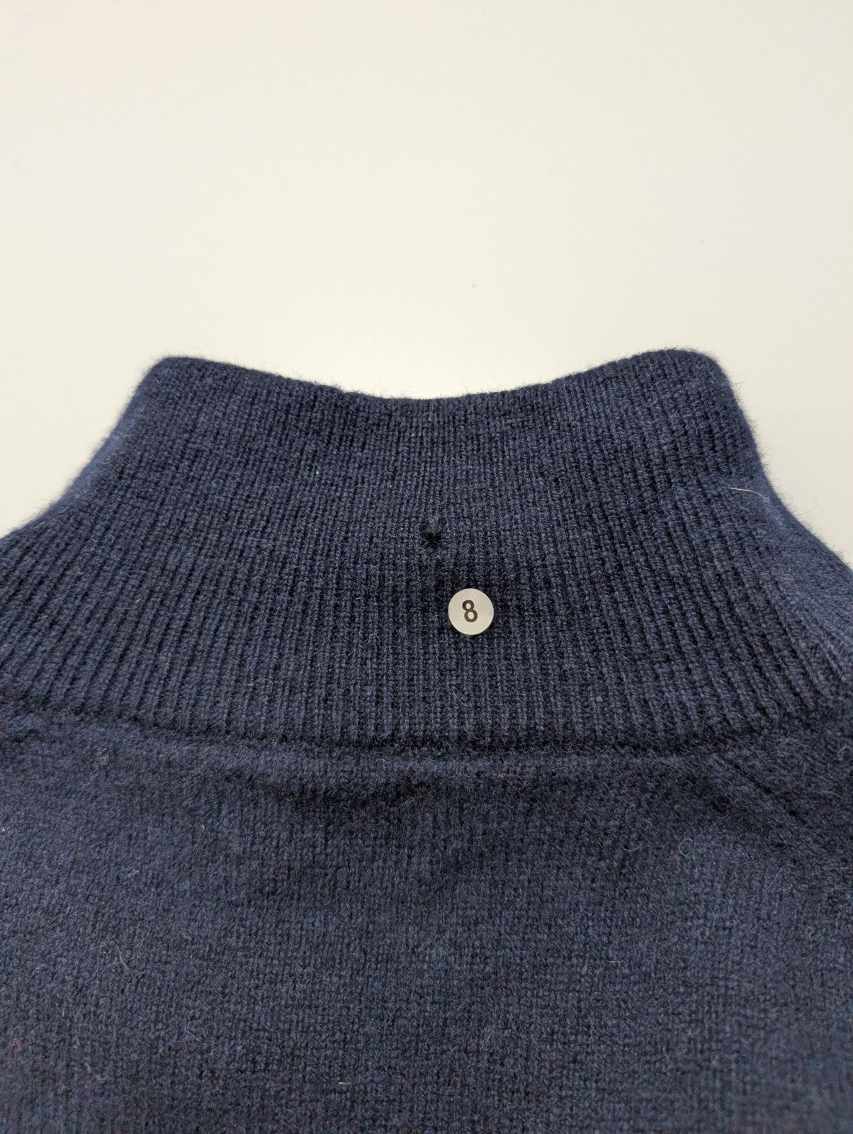 Gilet Zippé KAPPA Col Montant 100% Laine Bleu Marine Femme Taille M