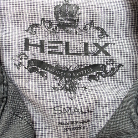 Chemise Helix S Gris Foncé Western 100% Coton Manches Retractables