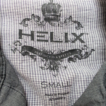 Chemise Helix S Gris Foncé Western 100% Coton Manches Retractables