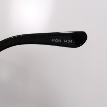Lunettes de soleil Ovales Noires Y2K Branches Larges Brillante