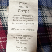 🐻 CHEMISE FLANELLE CHAPS M (M) CARREAUX FUCHSIA BLEU MARINE LOGO BRODÉ