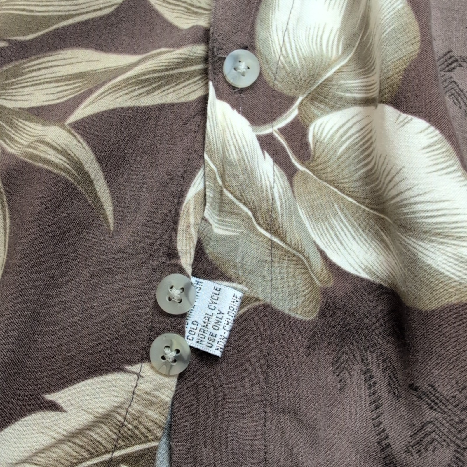 Chemise Hawaïenne Manches Courtes Pierre Cardin Rayonne Marron XL
