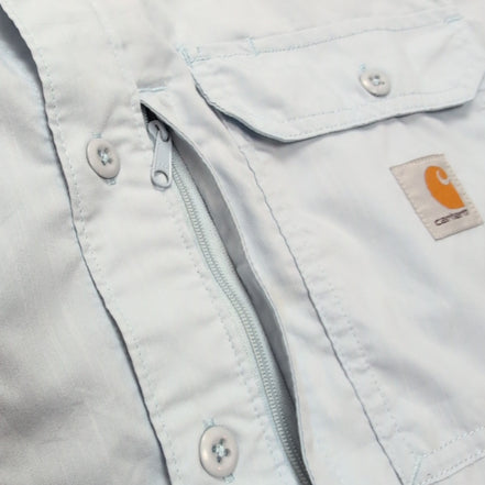 Chemise Carhartt Force Relaxed Fit XL Bleu uni 5 Poches Ventilée manches rétract