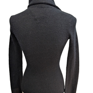 Pull Femme Tommy Hilfiger Noir Angora - Écharpe Intégrée - Taille XS