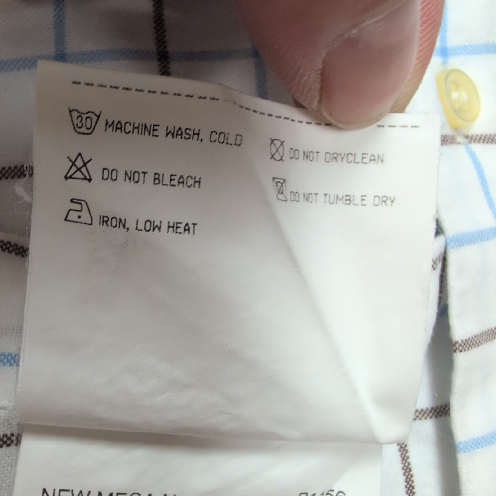 Chemise BURBERRY Blanc Carreaux Bleu Marron Taille 14 XS Homme Coton