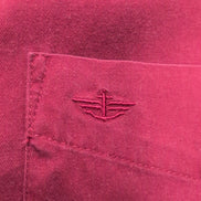 Chemise DOCKERS Homme 2XL Bordeaux Unie Manche Courte Poche