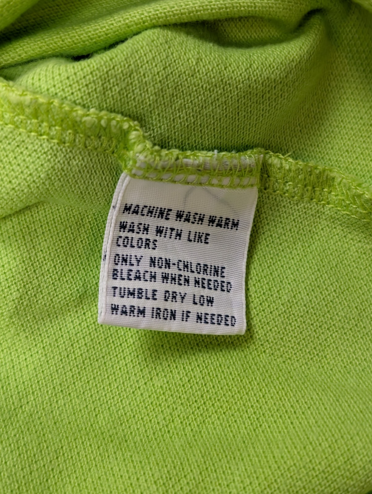 Polo manches courtes Polo Ralph Lauren XL vert anis logo bleu marine coton