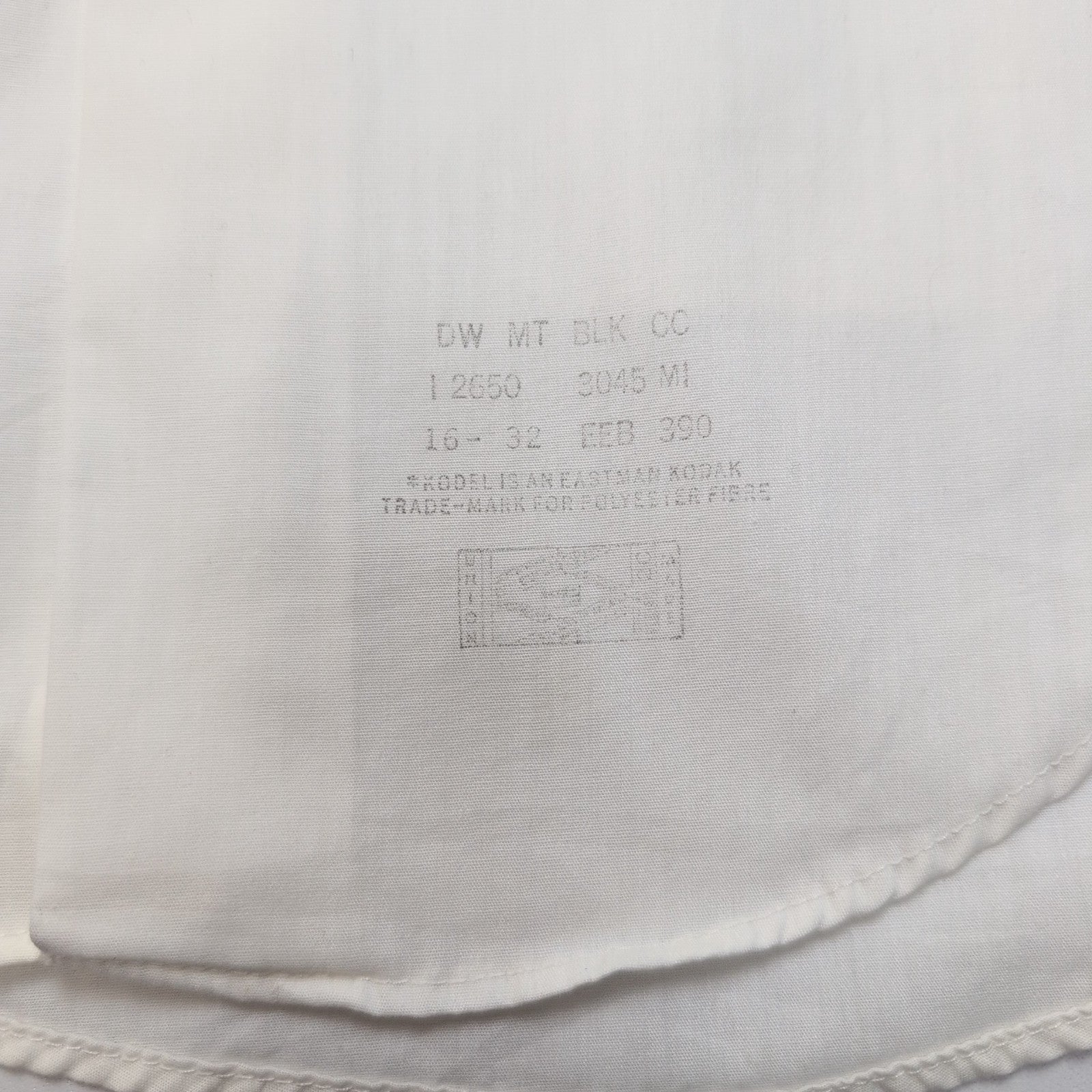 Manhattan Chemise Vintage Blanche Unie Manches Longues Homme Taille L