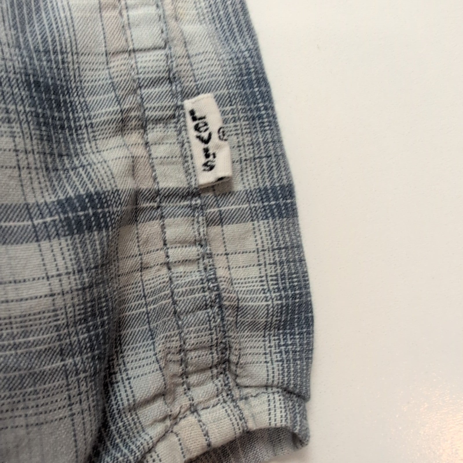 Chemise LEVI'S Homme XL Gris Anthracite à Carreaux Boutons Pression Translucides
