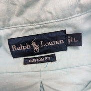 Chemise Ralph Lauren Manches Longues Custom Fit Turquoise Taille L