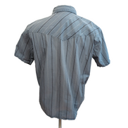 Chemise Patagonia Western M Gris Rayures Coton Bio manches courtes