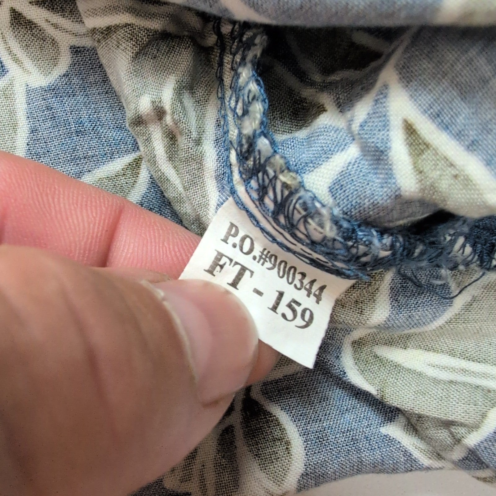 Chemise hawaïenne Breakwater taille XL bleu feuillage 100% rayonne Manches court