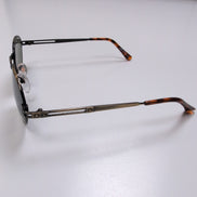 Lunettes de soleil Y2K Branche fine Aviateur Bronze Bois Vert Foncé JD Optical