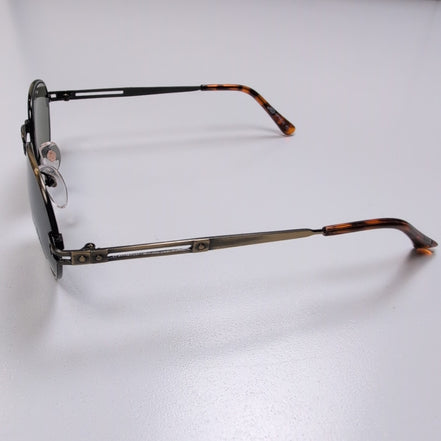 Lunettes de soleil Y2K Branche fine Aviateur Bronze Bois Vert Foncé JD Optical