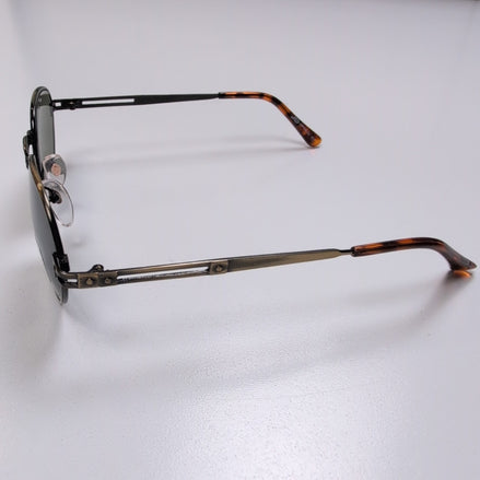 Lunettes de soleil Y2K Branche fine Aviateur Bronze Bois Vert Foncé JD Optical