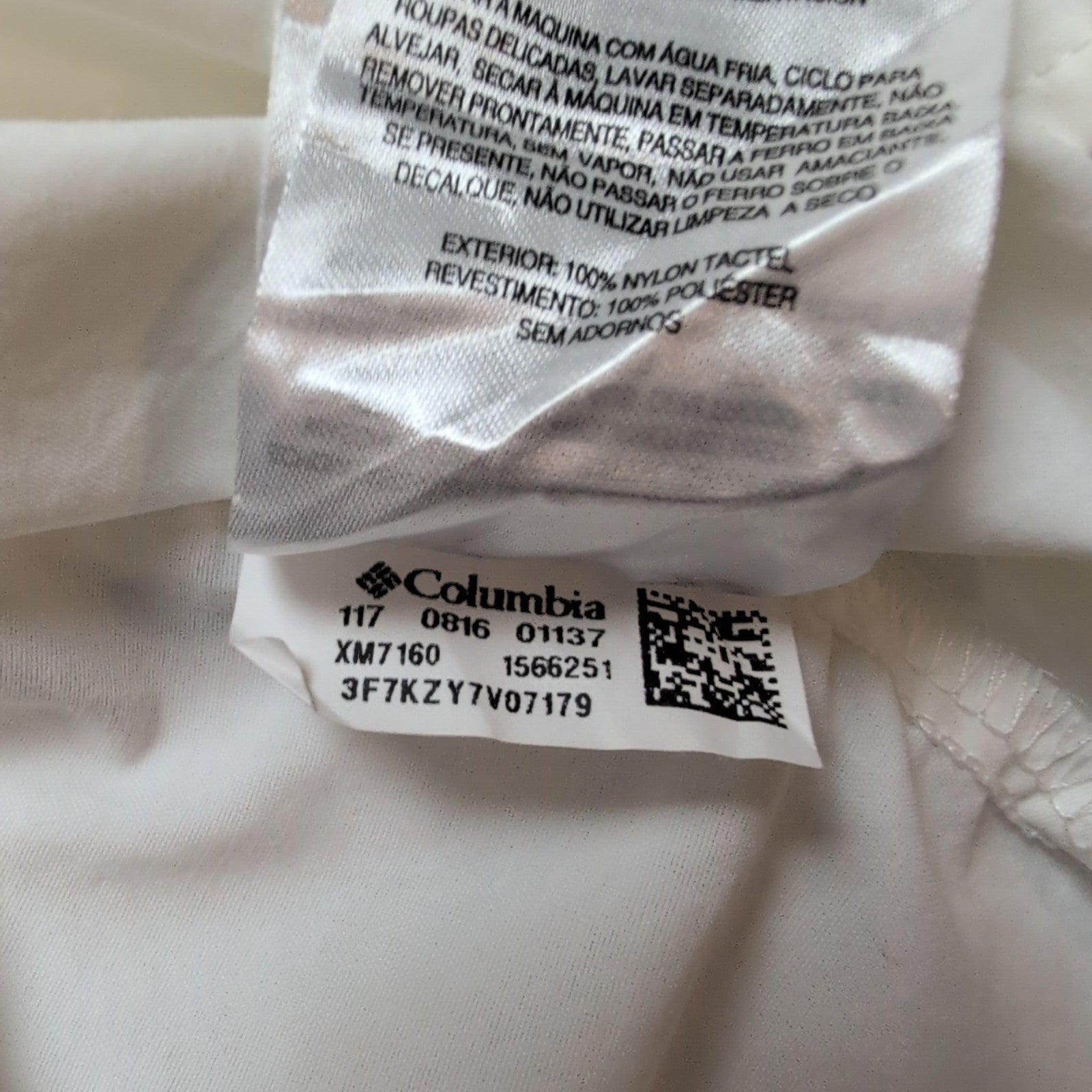 Chemise COLUMBIA PFG Homme XL/XXL Blanche Technique Manches Longues Poches