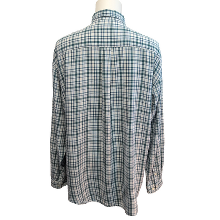 Chemise Dockers verte à carreaux 100% coton manches longues 1 poche XL XXL