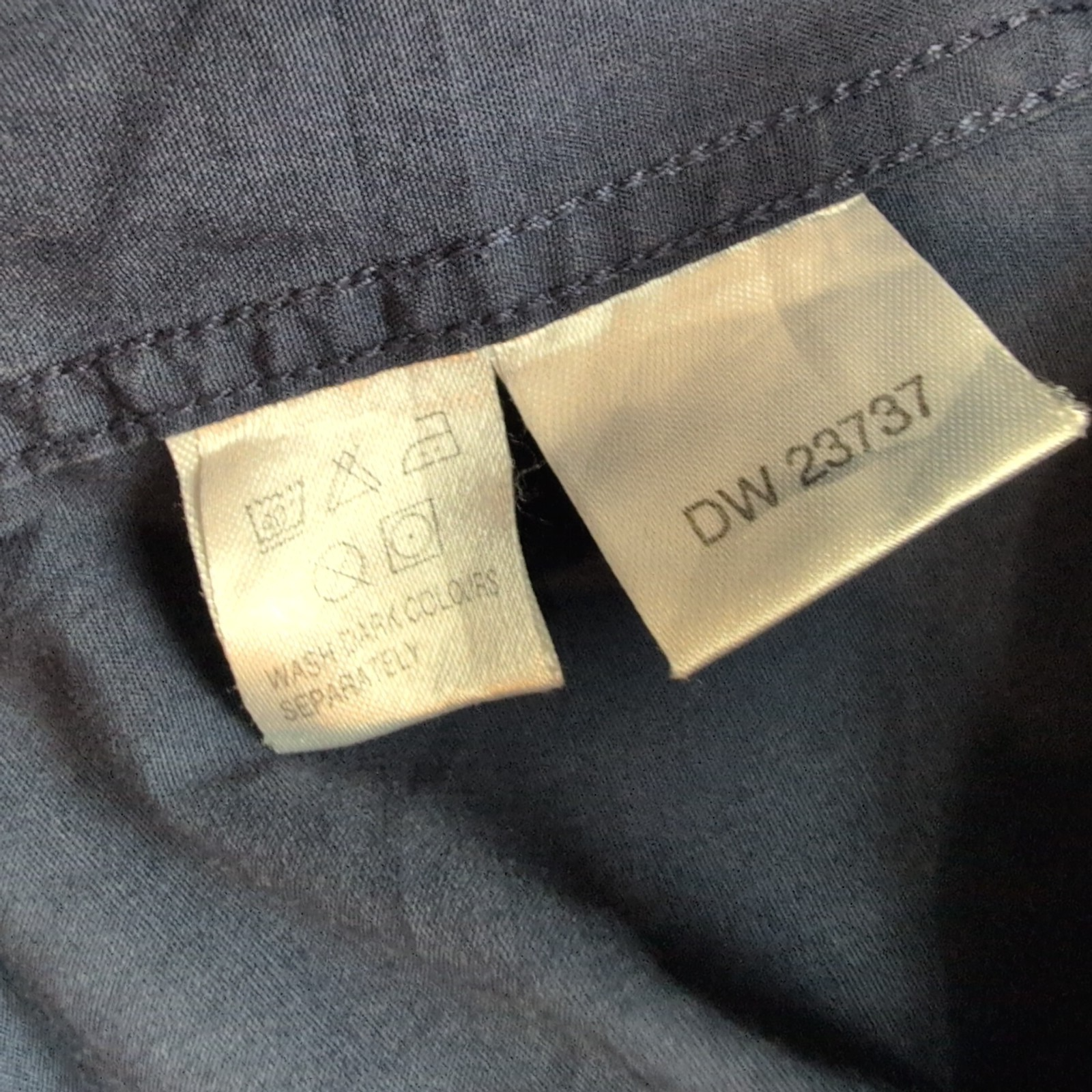 Chemise YVES SAINT LAURENT XL Bleu Marine Unie Manches Courtes Logo Brodé