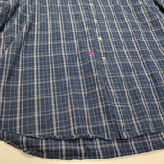 Chemise Ralph Lauren Blake 2XL Carreaux Bleu Marine Coton manches courtes