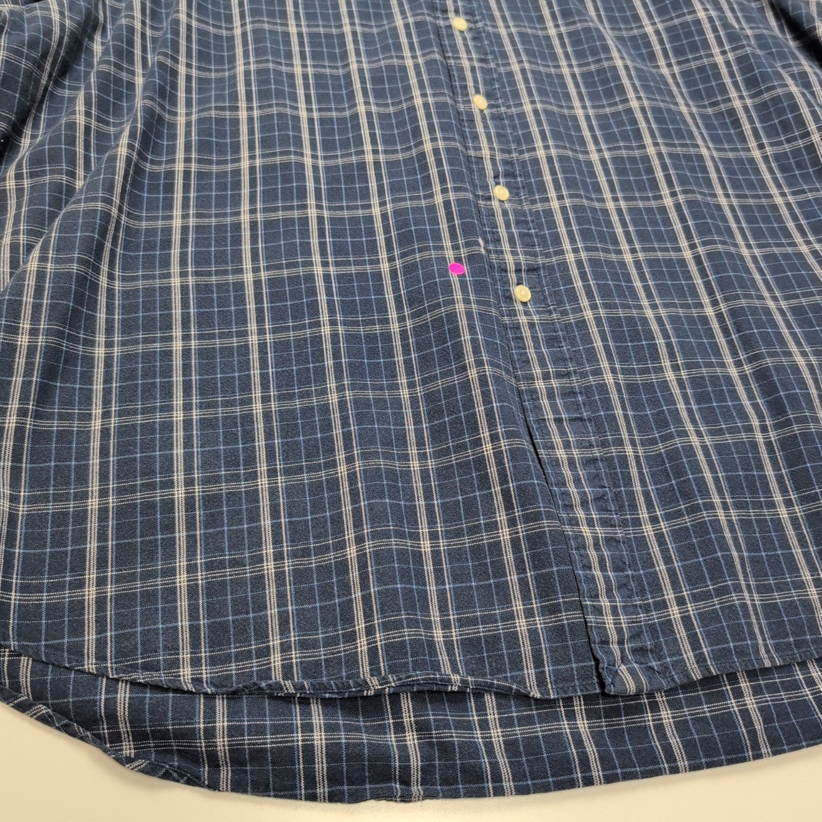 Chemise Ralph Lauren Blake 2XL Carreaux Bleu Marine Coton manches courtes