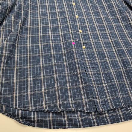 Chemise Ralph Lauren Blake 2XL Carreaux Bleu Marine Coton manches courtes