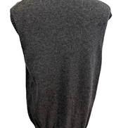 Pull sans Manche Nike Golf Col V Laine Gris Foncé Vintage Taille L
