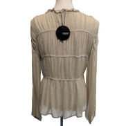 Haut Femme Mittoshop Taille M Beige 100% Rayonne Manches Longues Neuf