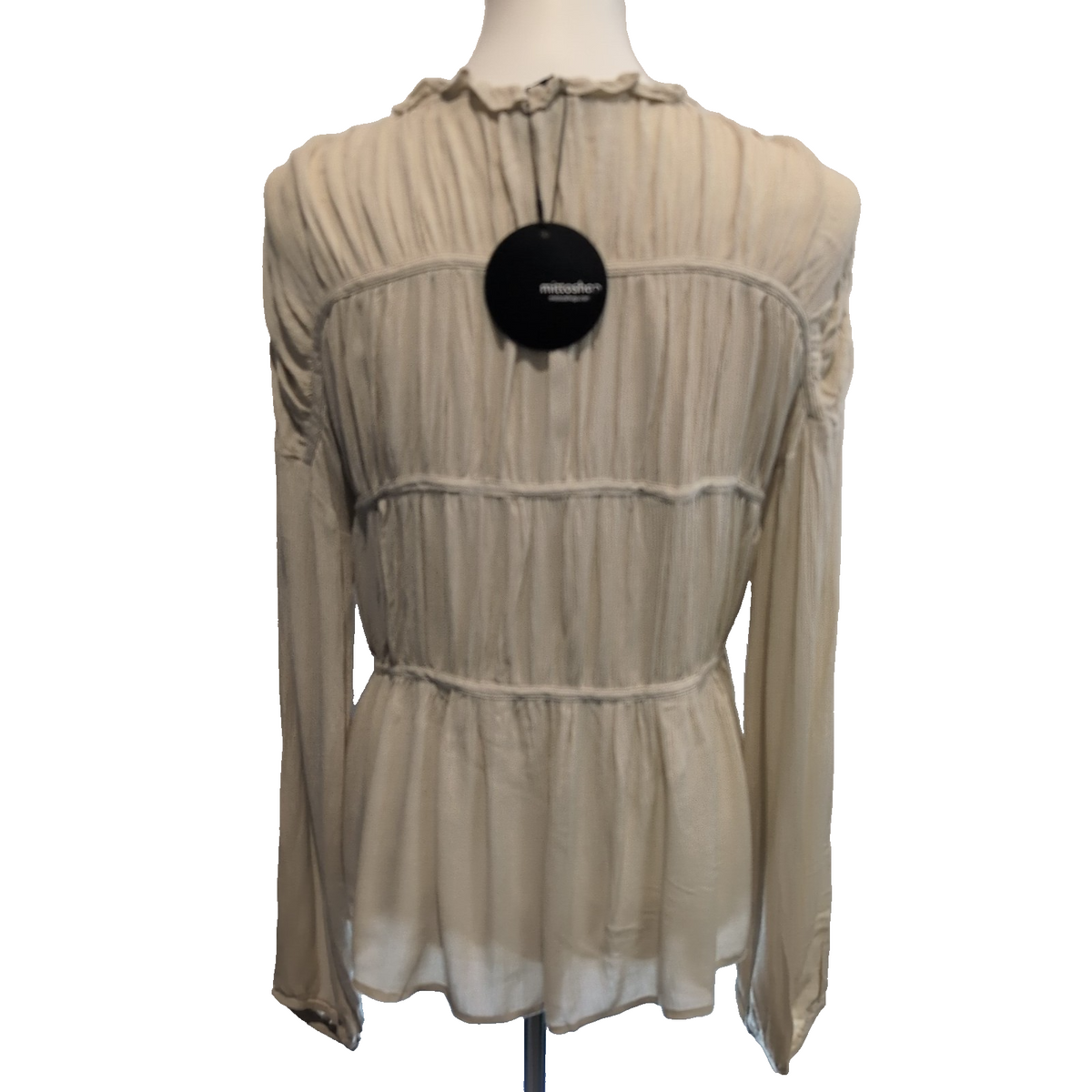 Haut Femme Mittoshop Taille M Beige 100% Rayonne Manches Longues Neuf