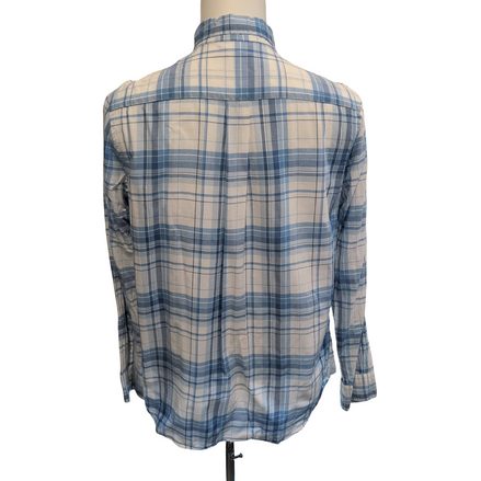 Chemise Ralph Lauren Enfant XL 18-20 Bleu Blanc Shirt Button Down Carreaux