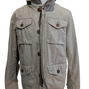 Marc O'Polo Veste Blouson Coton Crème Beige M Capuche Col Field Jacket | 313BSR