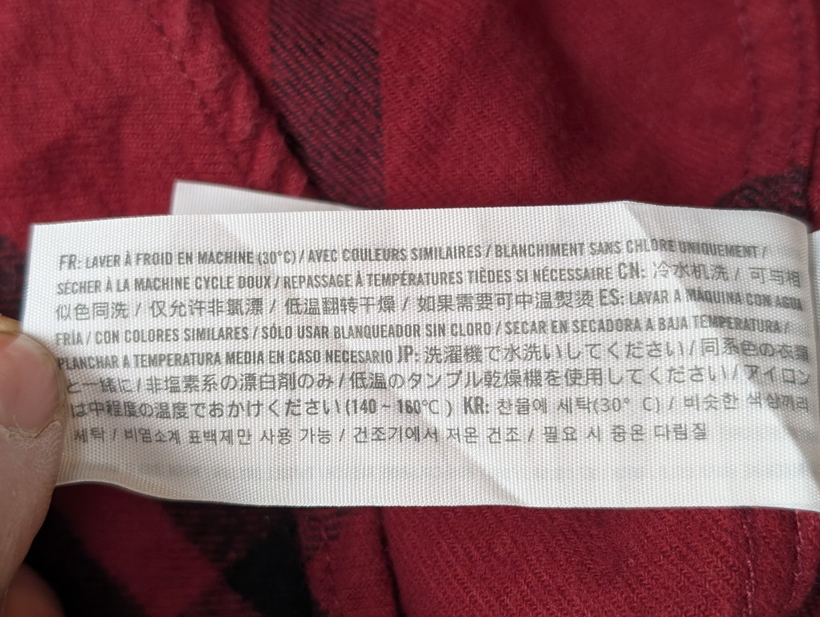 HOLLISTER Flanelle Épaisse Rouge Noir S Logo Brodé EE Boutons Gravés | 329S