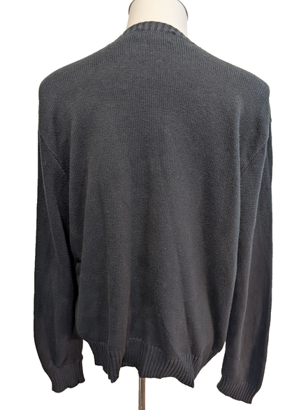 Pull Chaud Polo Ralph Lauren Bleu Marine Col Rond Taille L Logo Violet