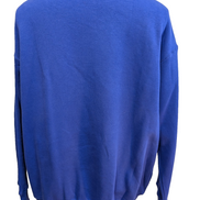 Sweat Nike Col Rond Logo Brodé Blanc Violet Taille S Oversize