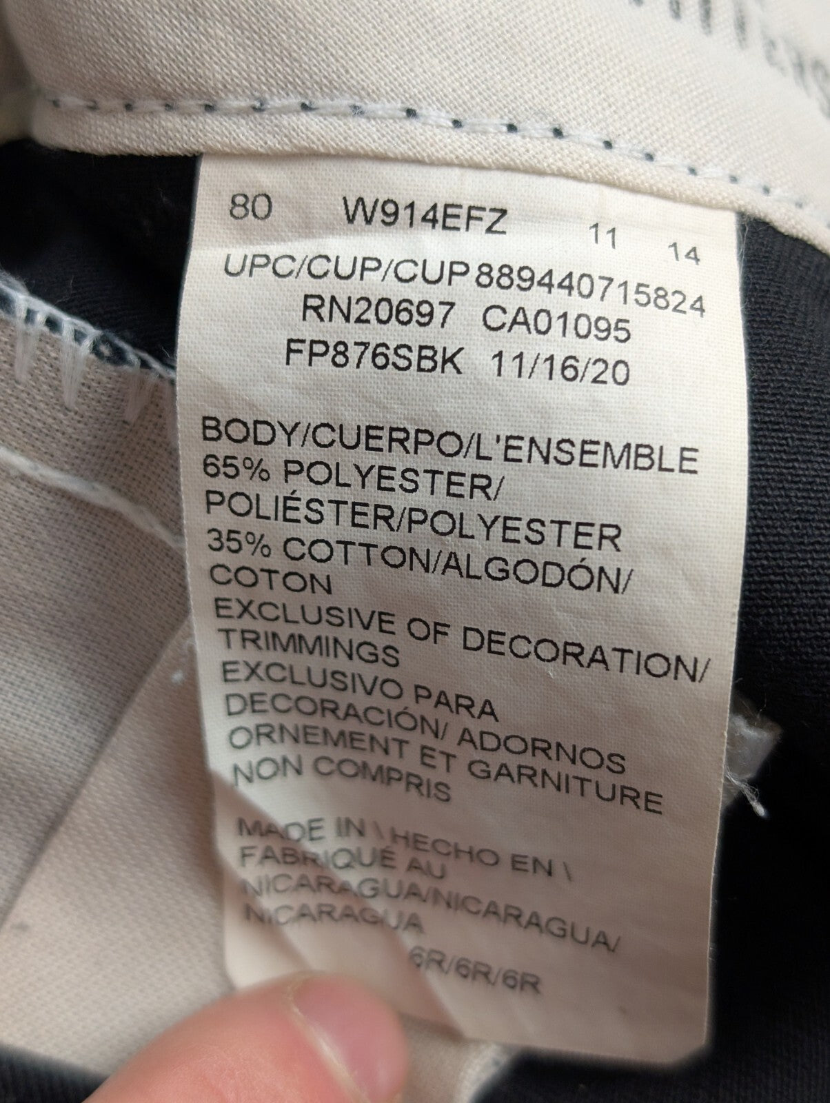 Pantalon chino Dickies noir taille W32 Excellent état