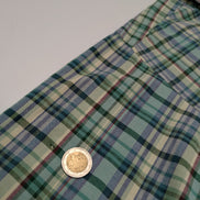 Chemise Polo Ralph Lauren Shirt Blake L XL Plaid Vert Bleu Beige Button Down