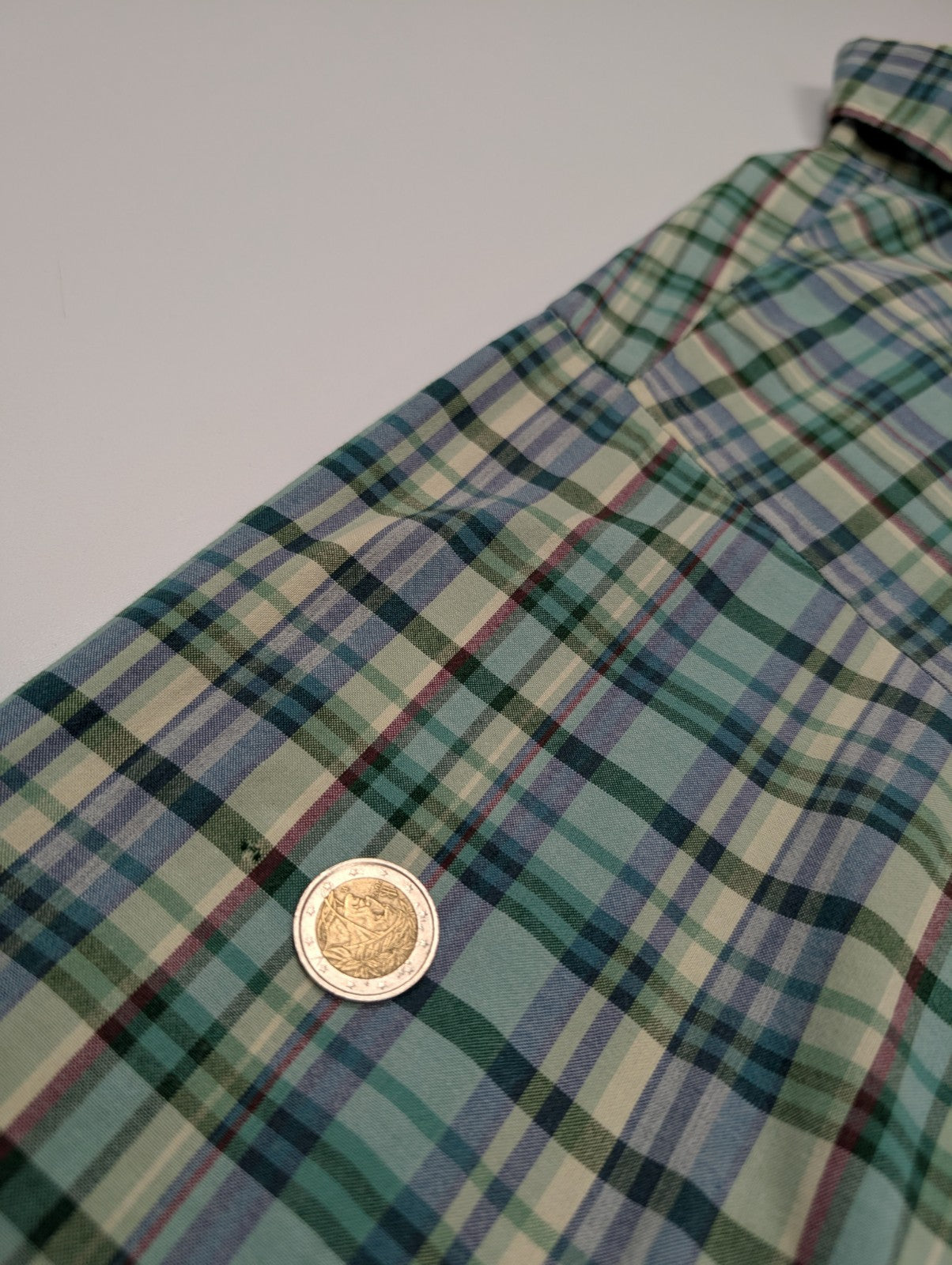 Chemise Polo Ralph Lauren Shirt Blake L XL Plaid Vert Bleu Beige Button Down