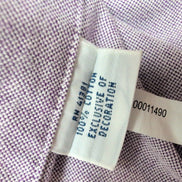 Chemise Ralph Lauren XL Violette Unie Logo Marron Manches Longues