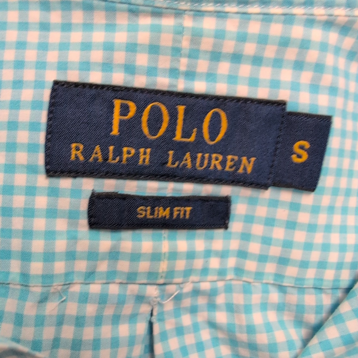 Chemise Polo Ralph Lauren Slim Fit S Sans Manches Bleu Turquoise