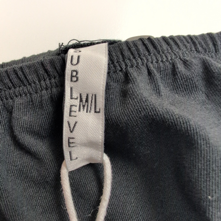 Robe SUBLEVEL M/L Longue Noire Sans Bretelles Fendue Neuve Étiquette