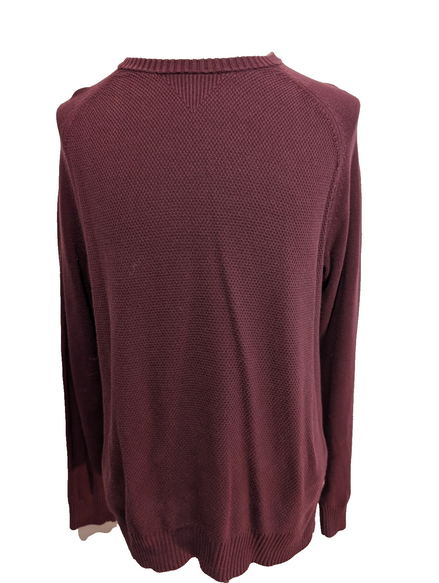Pull Levi's Unisexe Taille M Bordeaux Grenat Col Rond Maille Fine