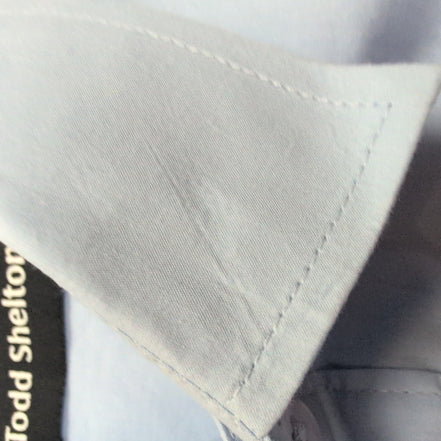 Chemise Todd Shelton M Neuve Étiquette Slim Fit 100% Coton Bleu Unie