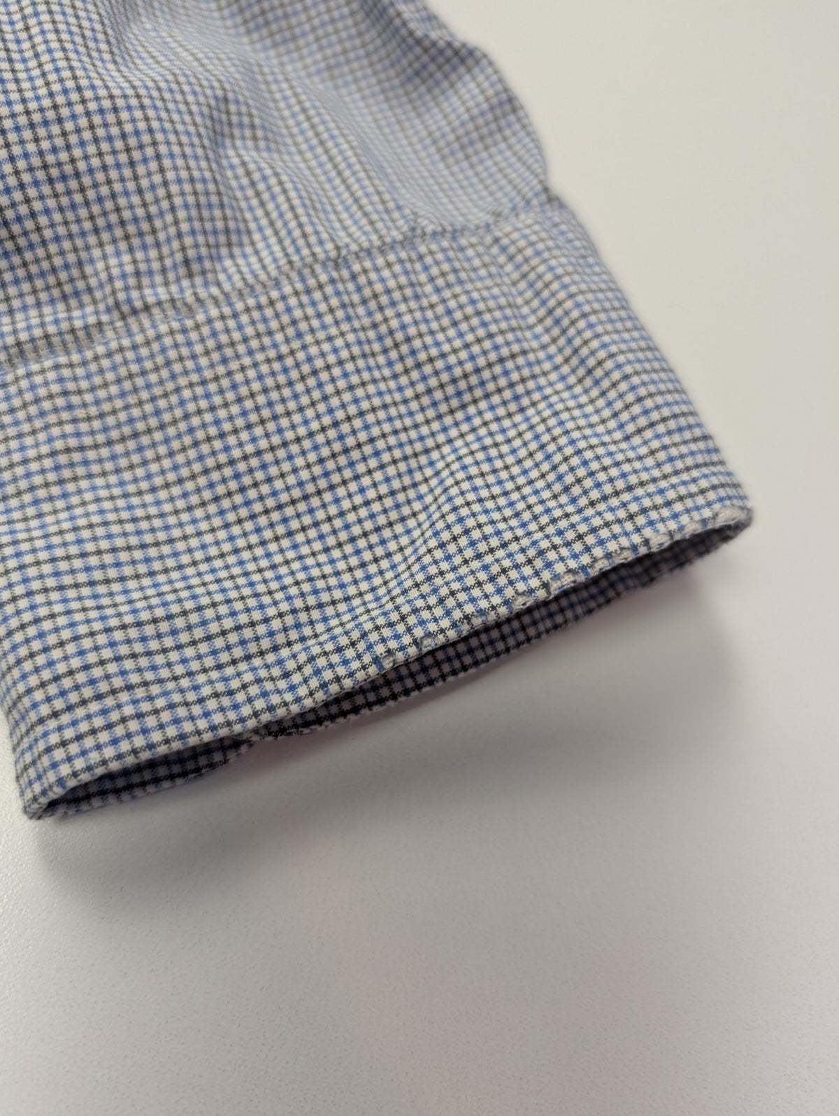 Chemise Polo Ralph Lauren Shirt S Custom Fit Micro-Carreaux Bleu Blanc Button Do