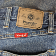 Jean Wrangler Homme Vintage Bleu W36 L30 Denim Épais Robuste Travail Pantalon