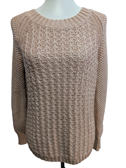 Pull Calvin Klein vintage rose saumon brillant satiné femme taille M