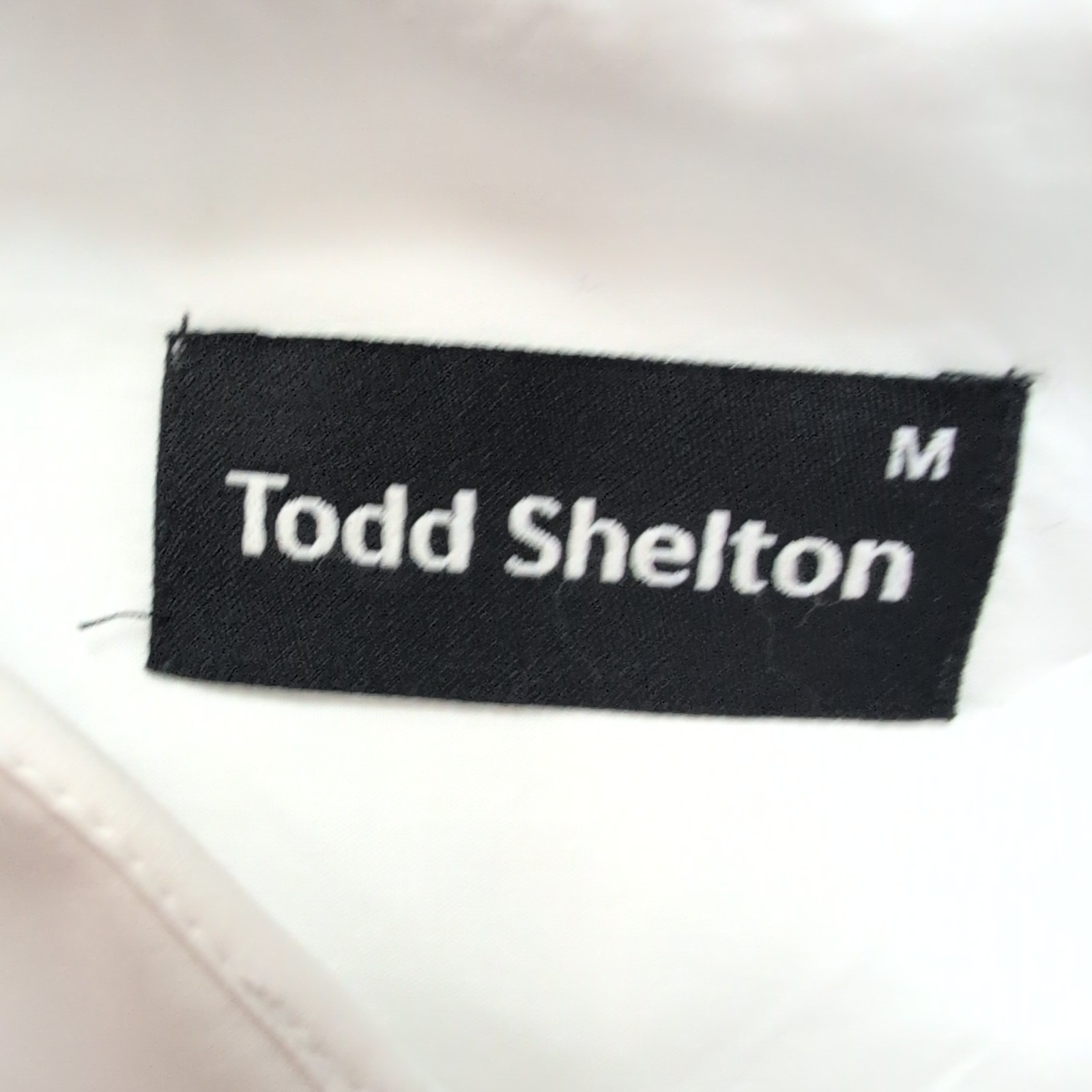 Chemise Todd Shelton M Neuve Étiquette Slim Fit Blanche Manches longues