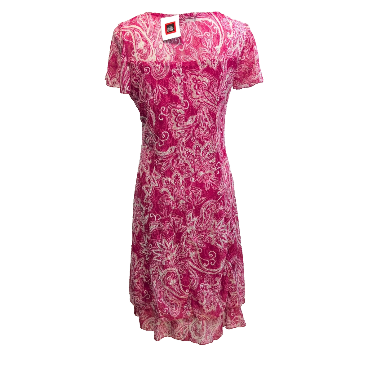 Robe Christine Laure S Rose Fuchsia Motif Paisley Neuve Étiquette