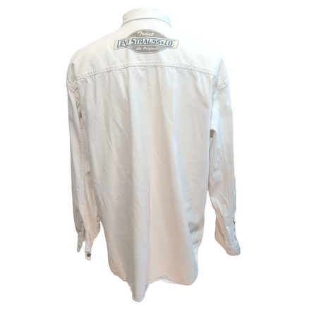 Chemise Levi's Red Tab vintage blanc 2XL denim 2 poches rare manches longues