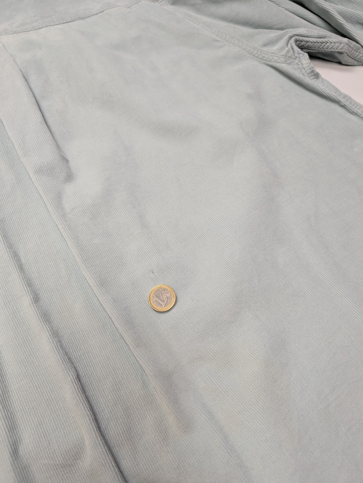 Chemise EDDIE BAUER T.XL TALL Velours Côtelé Vert Pâle Vtg