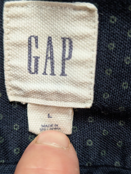 Chemise GAP bleu marine à motifs manches longues homme taille L