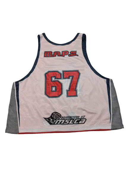 Maillot de basketball vintage réversible doublé MAPS 67 taille L / XL